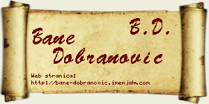 Bane Dobranović vizit kartica